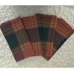 Plaid Cotton Napkins - Set of 4